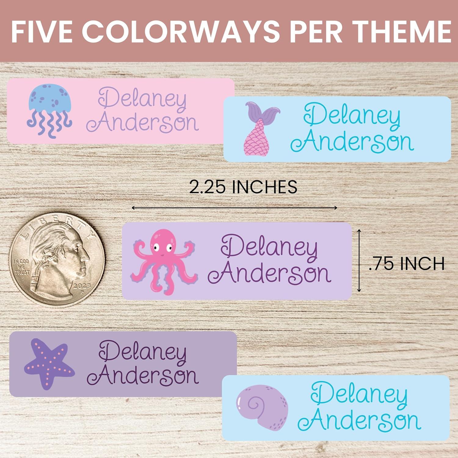 image:imagebloom daily planners Personalized Name Labels for Daycare and School 1 Sheet 30 Stickers Custom Name Stickers for Clothing Tags Water Bottles amp School Supplies Matte Finish BohoOcean