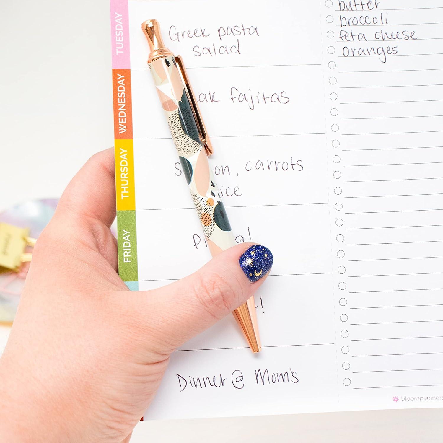 image:imagebloom daily planners Planner Pen Black Ink Click Tip Ballpoint Pen Modern AbstractGreen Modern Abstract