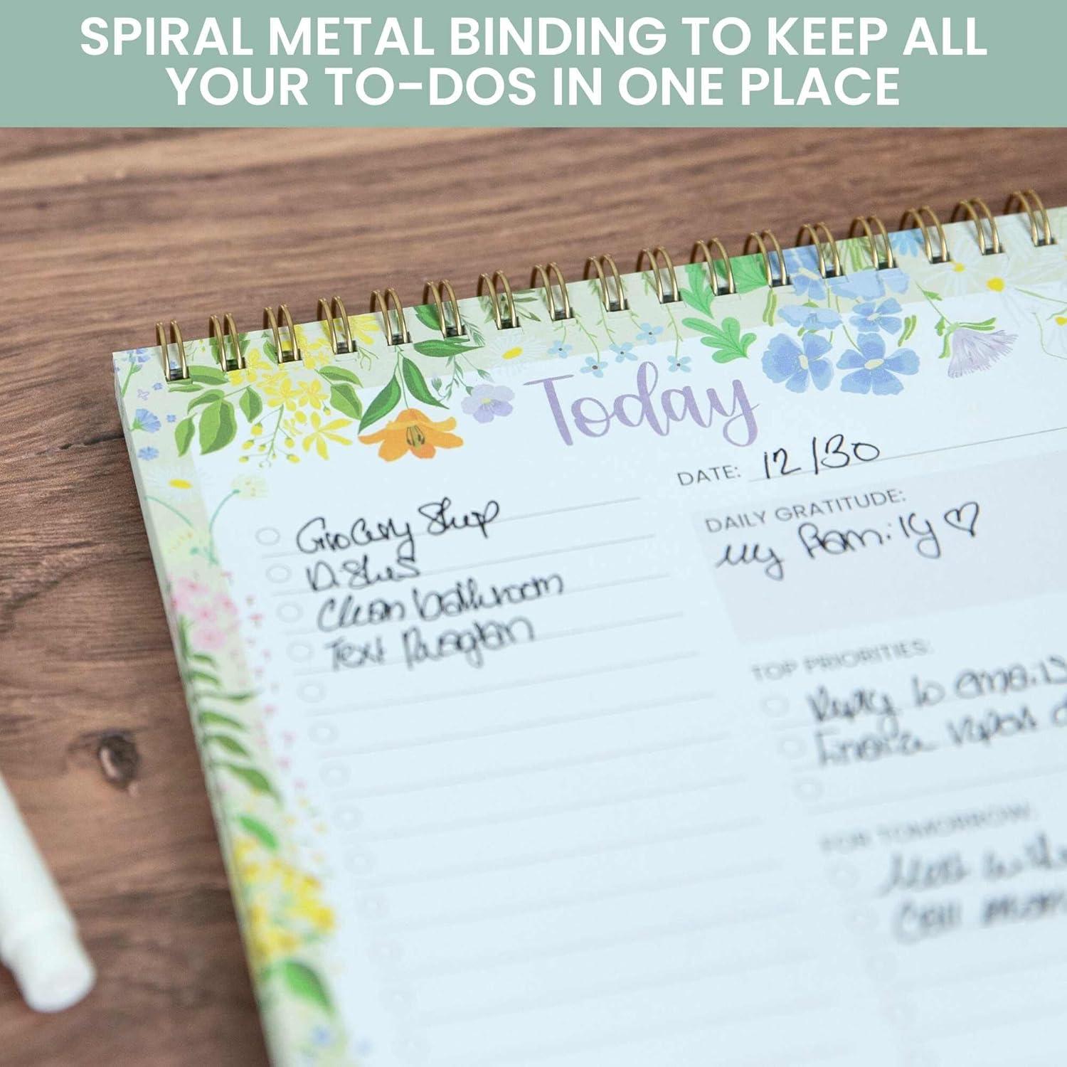 image:imagebloom daily planners To Do List Book for Work Undated Page A Day Daily Planner 60 Sheets for Daily Tasks amp Goal Setting 6 x9 Spiral ToDo Pad for Office Home and School Garden Party