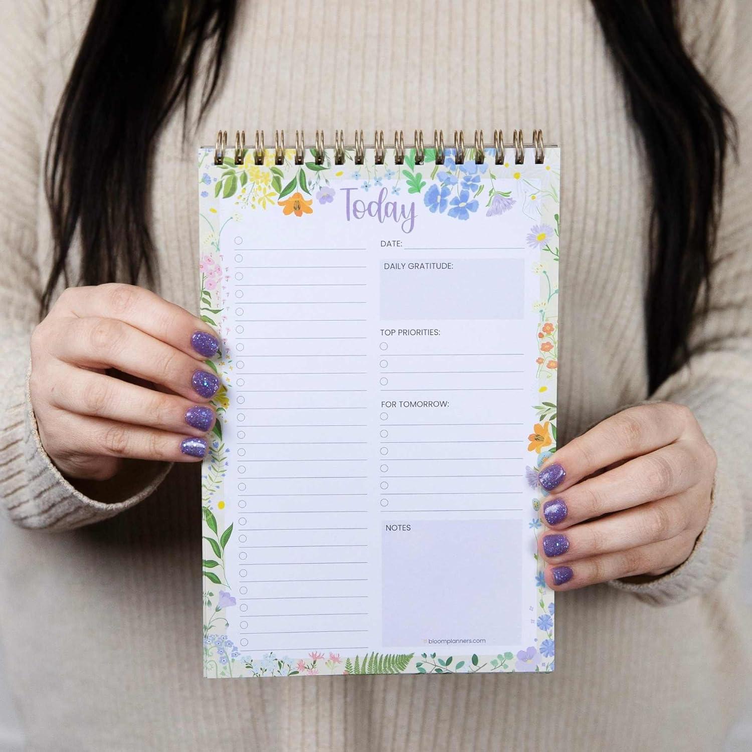 image:imagebloom daily planners To Do List Book for Work Undated Page A Day Daily Planner 60 Sheets for Daily Tasks amp Goal Setting 6 x9 Spiral ToDo Pad for Office Home and School Garden Party