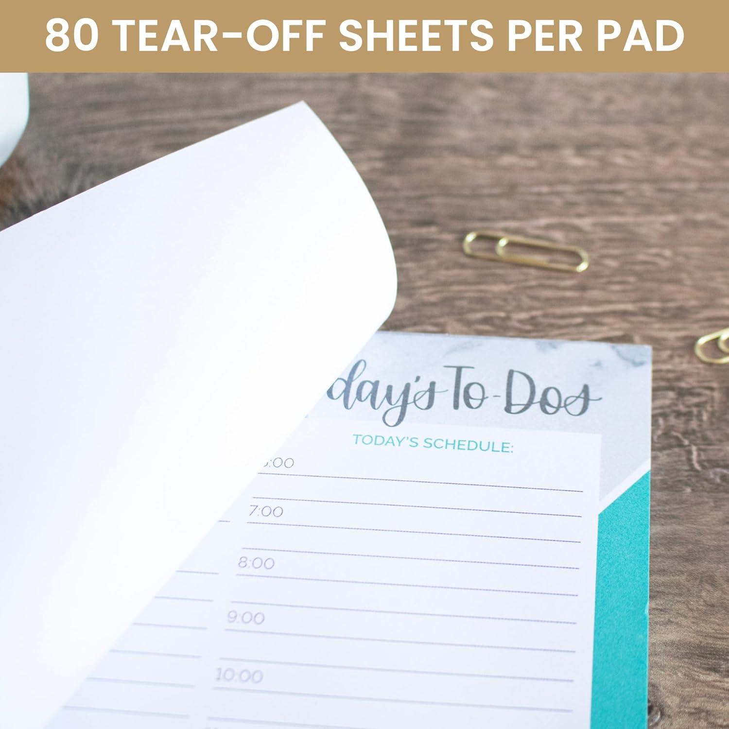 image:imagebloom daily planners Undated Daily Timed toDo List Pad Tear Off Planning Sheets 6 x 9 Color Blocking MarbleColor Blocking Marble
