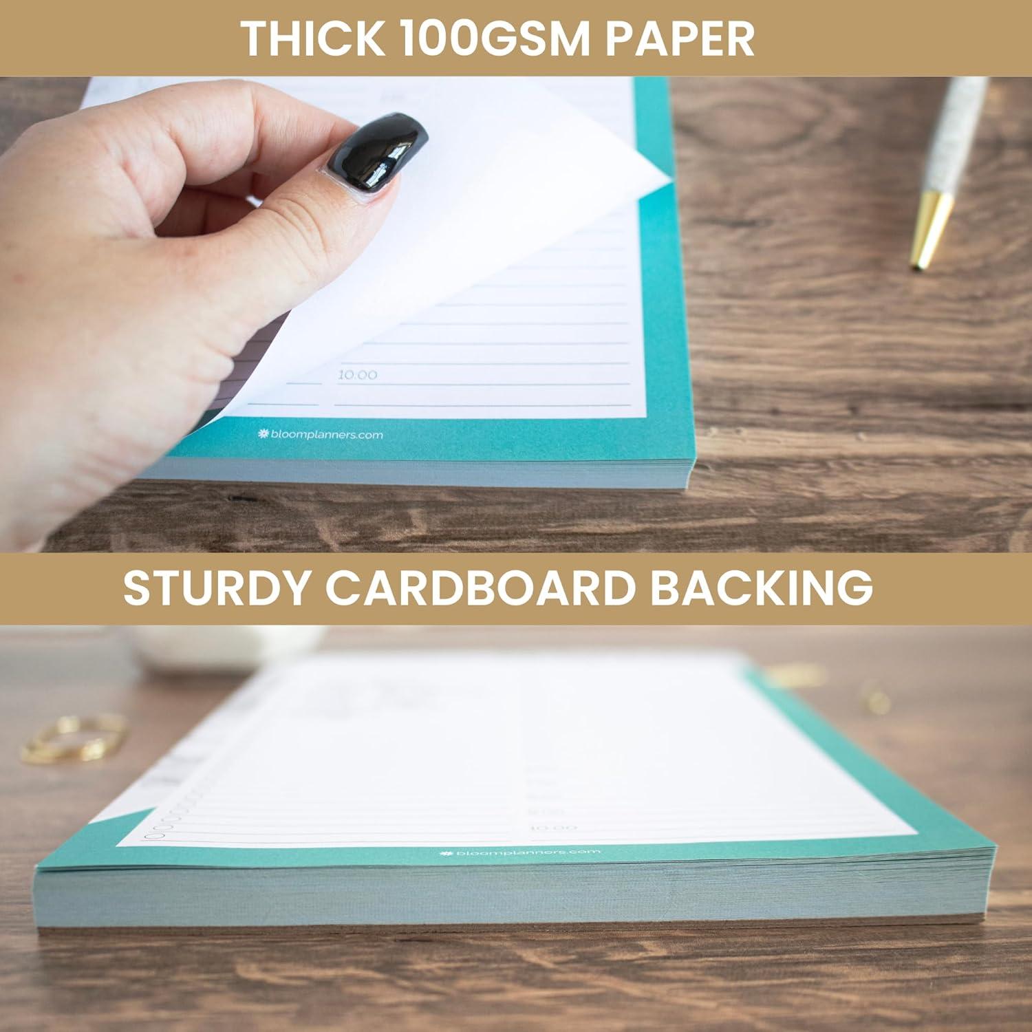 image:imagebloom daily planners Undated Daily Timed toDo List Pad Tear Off Planning Sheets 6 x 9 Color Blocking MarbleColor Blocking Marble