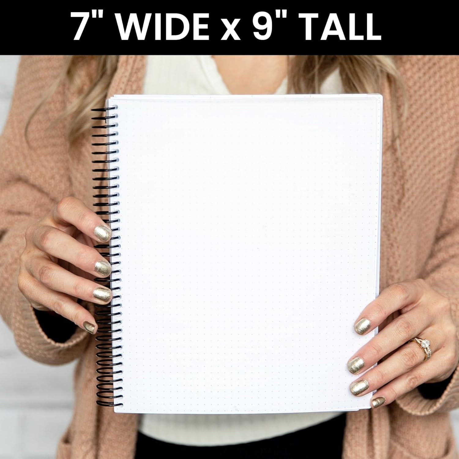 image:imagebloom daily planners Undated Dot Journaling Calendar Planner Essential WeeklyMonthly Grid Style Agenda Book 7 x 9 V2