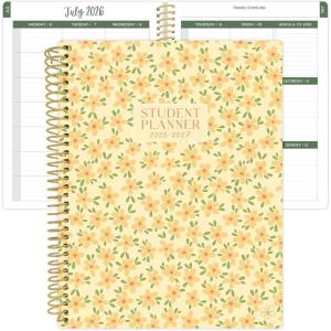 image:imageDaisy by bloom daily planners 20262027 Academic Year Student Planner July 2026  July 2027  Elementary Through Middle School Calendar Agenda Book  7 x 9  CheckeredButter Yellow Daisies