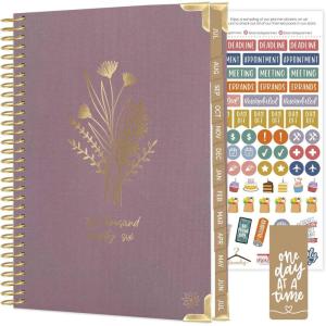 image:imagebloom daily planners HARDCOVER Planner 20262027 85 x 11 Academic Year July 2026  July 2027  13 Months Task Goal Planner for Women  Monthly amp Weekly Agenda Book  Seaside WhimsyPurple Linen