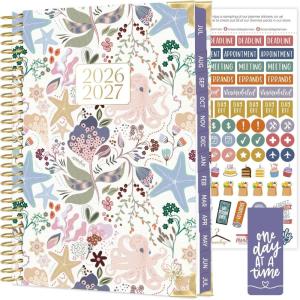 image:imagebloom daily planners HARDCOVER Planner 20262027 85 x 11 Academic Year July 2026  July 2027  13 Months Task Goal Planner for Women  Monthly amp Weekly Agenda Book  Seaside WhimsySeaside Whimsy