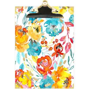 image:imagebloom daily planners Letter Size Clipboard  Standard A4 9 Wide x 125 Tall Cute Decorative Clip Board for Students Nurses Teachers Women  AbstractHappy Blooms