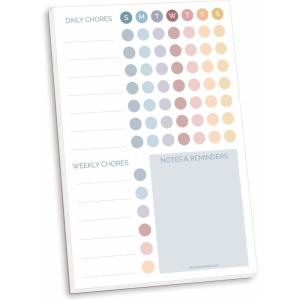image:imagebloom daily planners Magnetic Chore Chart Planning Pad  Daily amp Weekly Habit To Do Tracker for Adults Teens Kids  Family Organizer and Responsibility Reward System  60 Sheets  6 x 9 BrightPastel