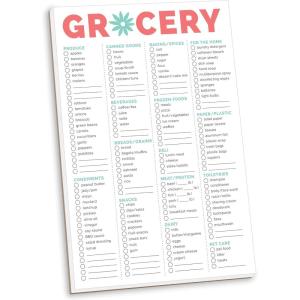 image:imagebloom daily planners Magnetic Grocery Shopping List ToDo Pad  Weekly Planning Food Organizer  TearOff Notepad Hanging Checklist for Fridge  6 x 9