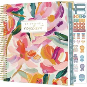 image:imagebloom daily planners Undated Chronic Illness Planner amp Medical Journal  12 Month Pain amp Symptom Tracker Mood amp Medication Log Appointment Organizer 7 x 9 You Are Stronger Than You ThinkBrushstroke Blooms
