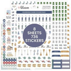 image:imagebloom daily planners Weather Planner Stickers  8 Sheets  837 Icons amp Illustrations  Forecast Themed Variety Pack for Planning amp JournalingHousehold Chore Pack
