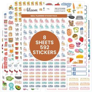 image:imagebloom daily planners Weather Planner Stickers  8 Sheets  837 Icons amp Illustrations  Forecast Themed Variety Pack for Planning amp JournalingMeal Planning Pack