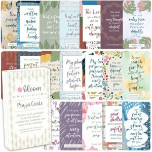 image:imagebloom daily planners Writefully His Prayer Card Deck Pack of 30  Inspirational Christian Bible Verses for Women  Scripture Encouragement Mini Quote Cards  Assorted Designs  2 x 35Prayer Cards